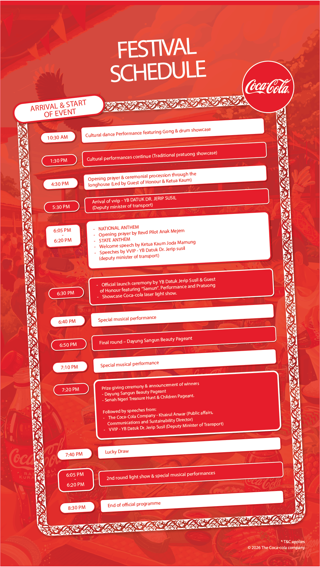 Event Itinerary